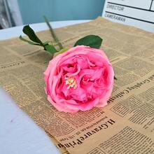 1pc Luxury Artificial David Austin Roses Real Touch Fake English Roses Bouquet Vintage Wedding Centerpiece High-End Home Decor - Multicolor - View 12