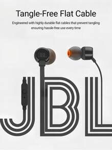 JBL سماعات أذن سلكية Tune 110 مع ميكروفون، سماعات استريو للصوت لألعاب الكمبيوتر/الرياضة، قابلة للتوافق مع منفذ 3.5 ملم للمكالمات الحرة اليدين