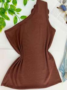 Women's Blouse With Stylish Flower Elegance And Comfort - 巧克力棕 - 查看 2