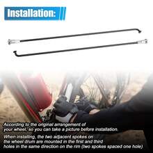 Bicycle Spokes Metal Bike Spoke With Nipples For Most Bicycle - 黑色,銀色 144mm 14G 36Pcs 金屬 - 查看 4