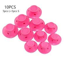 10 Piezas Rizadores de Cabello Mágicos, Set de Rizadores de Cabello de Silicona Smilco que incluye 5 grandes y 5 pequeños para Mujeres y Niñas (Rosa y Azul), [Rizadores de Cabello de Silicona Suave] Sin Calor Sin Clip, Herramienta DIY para Rizar el Cabello, No se Requiere Calor, Fácil de Usar, Suave con el Cabello, Set de Herramientas de Peinado para Tipos de Cabello Ondulado y Rizado, Accesorios para el Cabello, Vuelta al Colegio, Artículos Esenciales de Viaje y Vacaciones