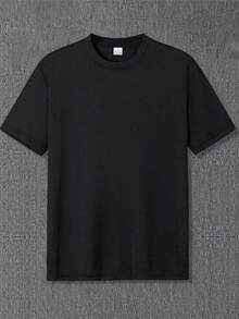 Customization Personalized Men's Comfortable Casual Loose Fit T-Shirt. Custom Your Own Bootleg Rap Tee Graphic Wife Husband Tee Custom Girlfriend Face Photo Vintage Shirts, Anniversary Gift, Valentine's Day Gift (Selfie/Family Photo/Friend Photo/Party/Team/ Boyfriend/Girlfriend/Couple Matching/ Workwear) - 黑色 - 查看 3