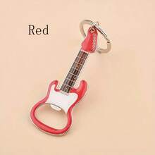 1pc Guitar Shaped Keychain, Ideal Gift For Men, Key Ring For Car Keys - Multicolor - View 2