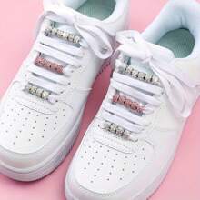 35pcs Shoes & Boots Decoration, Colorful Rhinestone Circle Shoelace Buckles DIY Jewelry Making Accessories Fit For Men, Women Sports & Casual Shoes