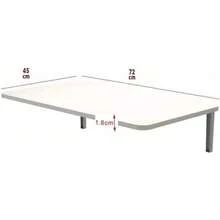 Wall Mount Foldable Table - 28.3 X 17.7 Space Saving Table - - White - View 5