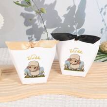 10 sztuk Wygodne i praktyczne akcesoria na przyjęcie weselne na Eid Al-Adha, miniaturowa torebka na słodycze i przekąski, odpowiednia na spotkania rodzinne, imprezy, święta, pudełko na słodycze i ciasteczka