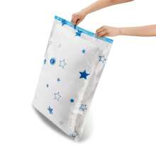 2 pièces Sac de rangement sous vide avec motif étoile épaissi, sac de compression sous vide convenant aux vêtements, matelas, couvertures, édredons, oreillers, voyage et stockage mobile. Matériaux de haute qualité plus doux et plus durables