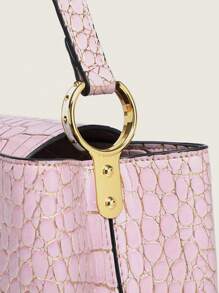 Bolsa feminina de luxo com grande capacidade, bolsa, textura de pedra de alta qualidade com relevo de crocodilo, bolsa de ombro versátil da moda 2025, bolsa de grande capacidade, bolsa retrô casual estilo urbano, bolsa carteiro minimalista brilhante de alta qualidade, bolsa transversal de verão, nova bolsa de mãe clássica de alta qualidade