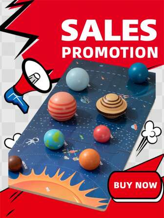 Model Ball Of The Eight Major Planets In The Solar System, Solid Wooden Ball Puzzle Board, Three-Dimensional Toy, Children's Puzzle, Scientific Exploration