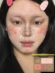 Girlcult 面部调色板 02 Dorothy，全新升级质地，一体式化妆调色板，精选色彩，和谐色调，丝滑腮红，闪亮荧光笔，可叠加配方，多功能用途，持久耐用，适合日常化妆和特殊场合 - 13 克/0.46 盎司。 - 02 Dorothy - 查看 2
