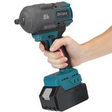 Impact Wrench DRILLPRO 1/2 Inch 600Ft-Lbs 800N.M Brushless Cordless Electric Wrench 21V Impact Driver With 1PCS Lithium Batteries 3000RPM Power Impact Gun For Car Home
