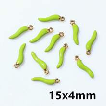 5pcs Enamel Chili Pepper Charms Pendant Multi Colors For DIY Jewelry Making Earrings Necklace Pendants Accessories Findings