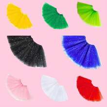 1pc Girls' Everyday Versatile Star Tulle Skirt, Suitable For Daily Wear And Holiday Dance Performances, Lightweight And Fluffy