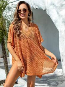 Bikini de damă de mărime mare, lejer, sexy, transparent, acoperit de plajă