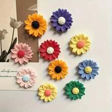 Set de 8 imanes decorativos con patrón de girasol 3D, adecuados para la oficina, la cocina, pizarras, armarios, lavavajillas, decoración del hogar, regalo de San Valentín