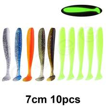QXO 10pcs/Lot 13cm 10cm 7cm Soft Worm Lures Silicone Swimbait Bait Sea Fish Pva Wobblers Goods For Fishing Artificial Tackle