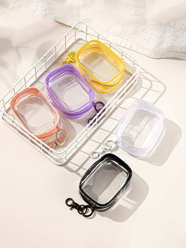 1-3 Stücke Multifunktionale Klare Tragbare Aufbewahrungstasche, Klare Kulturtasche, Tragbare Reise Make-up Taschen mit Reißverschluss, Geeignet zum Aufbewahren von Kontaktlinsen, Ringen, Ohrringen, Armbändern, Halsketten. Auch zum Aufbewahren von transparenten Kabeln, Ladegeräten und Datenkabeln. Praktische Organizer-Tasche für Reise-Make-up, Reise-Kulturtaschen-Organizer, Klare Essenzielles Geschenk-Aufbewahrung, Reißverschluss-Accessoires, Nägel