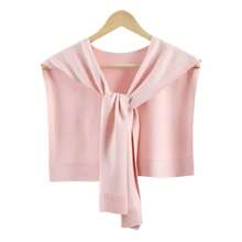 1 pièce Nouveau châle tricoté polyvalent en couleur unie chaud, mode femme automne 2025