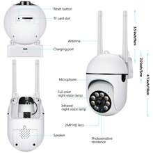 Telecamera WIFI 5G a doppia banda 1080P, monitoraggio TV a circuito chiuso audio, visione notturna a colori a 4x zoom, IP66 impermeabile, adatta per apparecchiature di sicurezza in magazzini interni ed esterni, app YI IOT