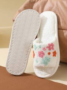 Mules ouvertes aux orteils brodées de nuages pour femmes, sandales douillettes respirantes et antidérapantes pour intérieur/extérieur, convient pour le printemps, l'automne et l'été