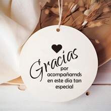 50pcs/Pack Simple Spanish Gracias Thank You Gift Hang Tags, With Hole & String, 2" X 3.5", Suitable For Wedding, Birthday, Adult Ceremony, Anniversary, Holiday Greeting, Mother's Day, Father's Day, Wedding Favor Decoration Tags School Supplies,Back To School