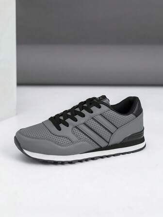 Men's Casual Sneakers,Non-Slip,Breathable,Formal Black Low-Top Casual Sports Shoes,Simple Stylish Formal Sneakers,Solid Color Low-Top Shoes, Rubber Men's Shoes For All Seasons