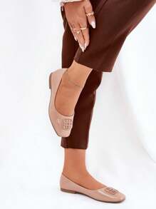 Ballerine eleganti laccate da donna con dettagli decorativi, Vinceza 17377