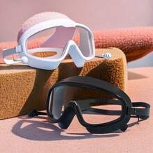 1pc Large Frame Swimming Goggles, Adult & Teen Universal Use, Waterproof Anti-Fog High Quality Swimming Goggles, Beach Essentials, Beach Accessories, Pool Float - Multicolor - View 3