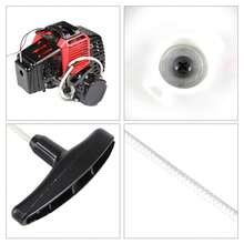 Arrancador universal para cortacésped con base de trinquete, compatible con cortacéspedes de 33 cc, 43 cc y 52 cc - Negro - Ver 2