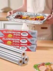 1 Roll-Thickened Aluminum Foil Roll 30x100cm, Multi-Purpose Barbecue Aluminum Foil, Outdoor Barbecue, Air Fryer, Oven Special Non-Stick Aluminum Foil, Perfect For Home, Restaurant, Outdoor Party, Outdoor Barbecue Baking, High Temperature Resistant, Anti-Oil, Easy To Carry, Keep Fresh, Lock Moisture