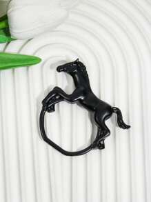 2pcs Minimalist Animal Napkin Rings - Horse Shaped Napkin Holder For Hotel, Wedding, Dining Table Decor