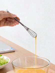 1pc Mini Whisk,Stainless Steel Tiny Whisk For Baking,Whisks Stainless Steel Mini Wire Whisks,Portable Stainless Steel Kitchen Tiny Whisk Egg Beater With Thick Wire For Cooking Blending Whiping Beating Stirring,Small Whisk,Whisk Stainless Steel,Cooking And Kitchen Gadget, Mixing Sauces, Blending Ingredients - Multicolor - View 4