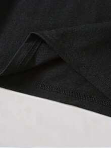 Customized T-Shirt For Tween Girls With Personalized Icons, Logos, Gifts, Anniversaries, Birthdays, Photos, Pets, School Trips, Names, Slogans, School Uniforms, Dance Team Logos - Black - View 6