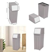 30L 8Gal Trash Can Slim Trash Can With Lid Tall Amp; Narrow Trash Bin For Kitchen - as pic - View 1