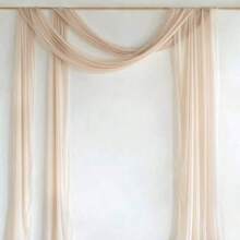 75*300cm/75*600cm 1pc Wedding Arch Draping Fabric Chiffon Outdoor Curtain Backdrop Sheer Arch Drapes For Thanksgiving Christmas Wedding Ceremony Party Ceiling Decoration Wedding Draping Fabric, Lavender Sheer Fabric For Draping Chiffon Fabric Drapes For Wedding Arch Decor Summer Birthday Gifts Beach Back To School School Supplies Room Decor