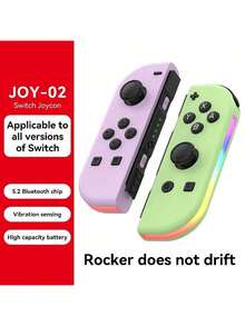 6轴无线Joy-Con游戏手柄，兼容Switch/Switch OLED，500mAh电池，带RGB灯光和双重震动，Switch游戏手柄 - 彩色 - 查看 18