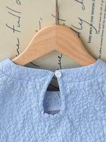 Abito con maniche a palloncino, decorato con perle blu e fiori, per ragazze - Blu - Visualizzare 8
