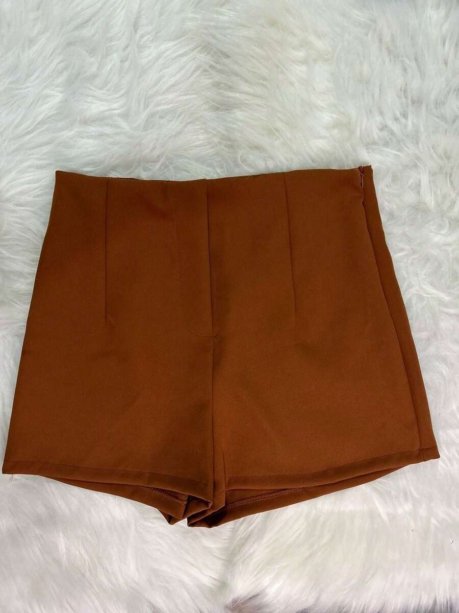 WOMEN'S TAILORED SHORTS NEW FASHION 2025 - Camel - View 1