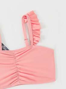 Jeune fille Cardigan à manches courtes, Ensemble de maillot de bain mode pour l'été