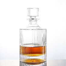 Bouteille de whisky classique, bouteille de vin en verre transparent/pot à vin avec bouchon, cadeau de la fête des pères, cadeau pour homme, cadeau de déménagement, convient pour le vin rouge, le whisky, le brandy, le bourbon, le rhum, décoration pour la maison, bons produits pour un usage domestique