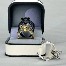 1pc Retro Metal Minimalist Bat Design Open Ring, Personalized Animal Ring For Men