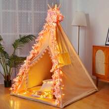 1pack 2m/78.74inch 20 LED Pink Cherry Blossom Copper Wire Fairy String Lights Battery Operated Warm White Romantic Tale Lamp For Home Bedroom Living Room Birthday Party Wedding Festival Decoration