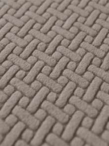 1pc Jacquard Ottoman Covers Elastic Rectangle Footrest Cover Solid Color Dust-Proof Footstool Slipcover Protector For Living Room - Khaki - View 7