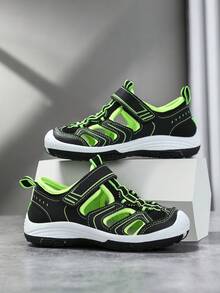 儿童运动鞋，皮革鞋面，防水，防滑，耐磨，适合户外运动且易于穿着的跑鞋 - 橘色 - 查看 1