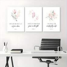 1 pieza Decoración cristiana enmarcada para la guardería, lienzo artístico con versículo bíblico, cartel de pared, decoración de pared para el dormitorio, sala de estar, arte de pared, pintura de pared