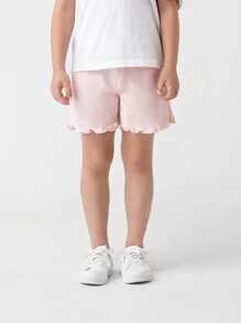 5 Girls Solid Color Bowknot Panties, Ruffled Safety Shorts, Suitable For Daily Life
