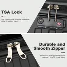 supercase ABS+PC Hardshell Suitcase 20" 24" 28" Or 3 Piece Set – Lightweight Cabin Size Carry On & Check In Luggage With Spinner Wheels, TSA Lock & YKK Zippers – Travel Bag For Holiday, Business, And Weekend Getaways