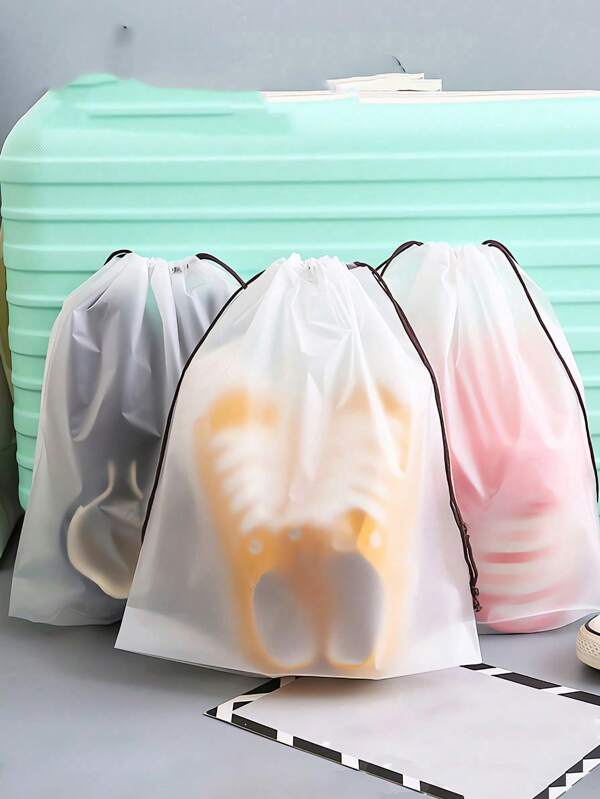 Bolsa para guardar sapatos 20/10/5/1 peça, com corda transparente, para viagem, bolsa portátil à prova d'água para embalar sapatos, bolsa de armazenamento multifuncional, organizador de sapatos para homens e mulheres, artigos de viagem, artigos de armazenamento e organização para casa
