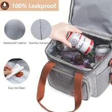 Yoawllty Insulated Lunch Bag, Reusable Waterproof Ice Refrigerated Large Capacity Oxford Cloth Lightweight Fresh-Keeping Bag For Work Or School Picnic(Black)