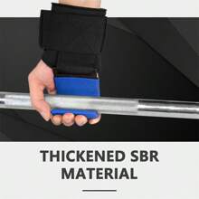 1 par de ganchos de levantamiento de pesas con muñequeras, correas de muñeca para barra de gimnasio, guantes de fitness para levantamiento de pesas, correas de potencia antideslizantes de alta calidad